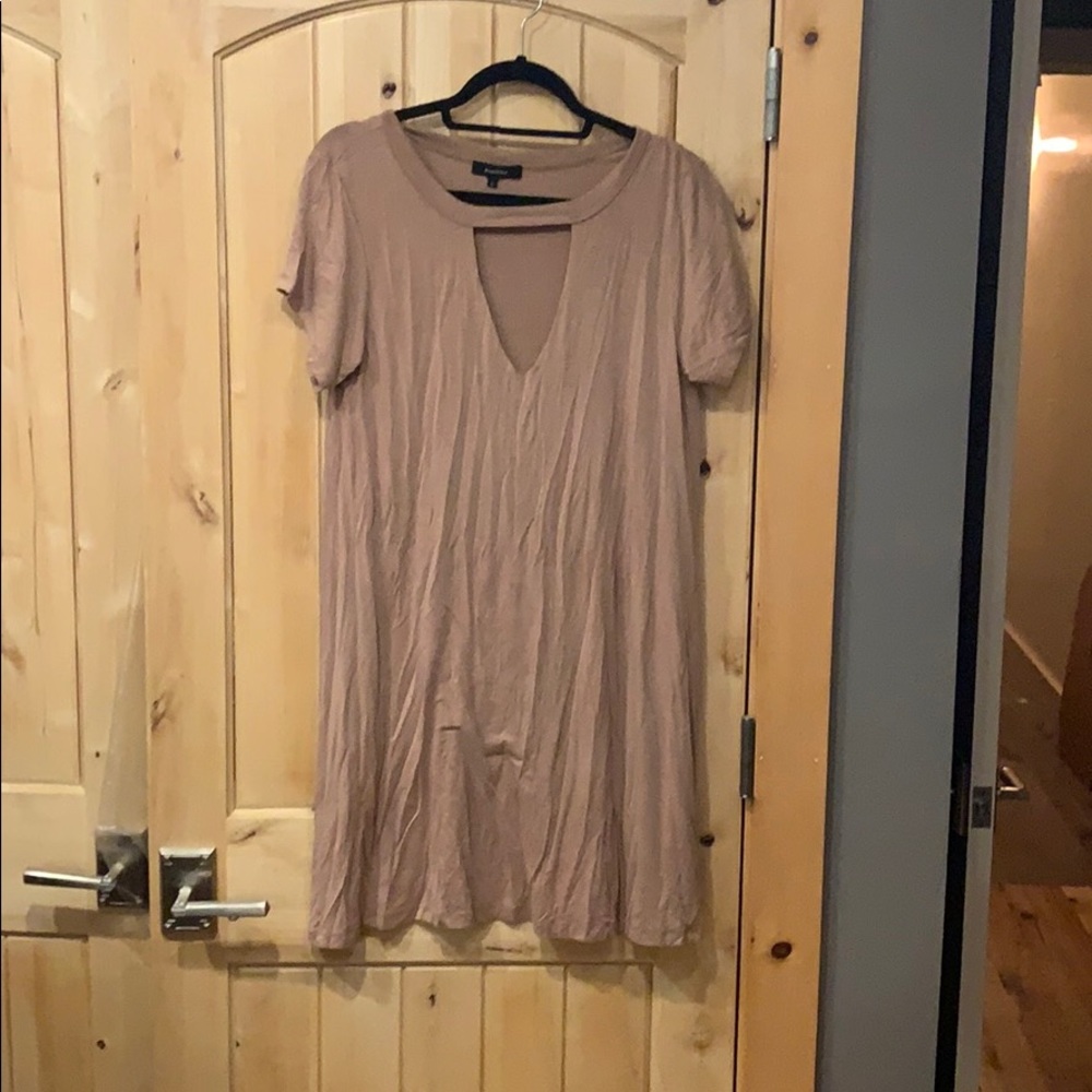 Olivaceous Keyhole T-Shirt Dress